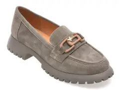 Mocasini GRYXX gri, V856G45, din piele intoarsa imagine