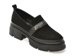 Mocasini GRYXX negri, 387340, din piele intoarsa imagine