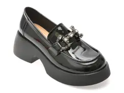 Mocasini GRYXX negri, 88170, din piele naturala lacuita imagine