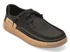 Mocasini GRYXX negri, 93662, din material textil imagine