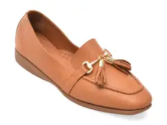 Mocasini IMAGE maro, 261228, din piele naturala imagine