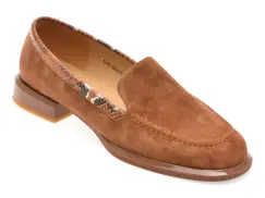 Mocasini IMAGE maro, 4L461, din piele intoarsa imagine