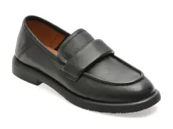 Mocasini IMAGE negri, 230769, din piele naturala imagine