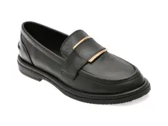 Mocasini IMAGE negri, 3774024, din piele naturala imagine