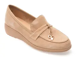 Mocasini IMAGE nude, 1385H16, din piele intoarsa imagine