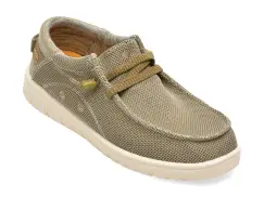 Mocasini JEEP gri, 61115, din material textil imagine