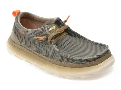 Mocasini JEEP kaki, 61090, din material textil imagine