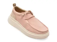 Mocasini JEEP roz, 61530, din material textil imagine