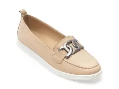 Mocasini KELIK bej, EV2875, din piele naturala imagine