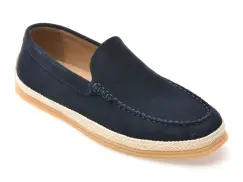 Mocasini OTTER bleumarin, 2160, din piele intoarsa imagine