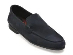 Mocasini OTTER bleumarin, 5014, din piele intoarsa imagine