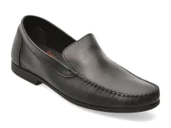 Mocasini OTTER negri, 5015, din piele naturala imagine