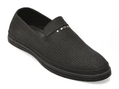 Mocasini OTTER negri, J260015, din piele naturala imagine
