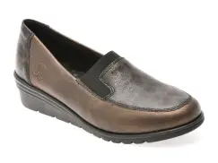 Mocasini RIEKER maro, L5351, din piele naturala imagine