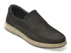 Mocasini SHOWMAN negri, SH4101, din nabuc imagine