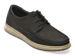 Mocasini SHOWMAN negri, SH4102, din nabuc imagine