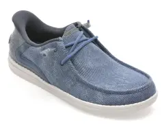 Mocasini SKECHERS albastri, 210959, din material textil imagine