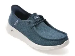 Mocasini SKECHERS bleumarin, GO WALK MAX, din material textil imagine