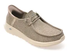 Mocasini SKECHERS gri, GO WALK MAX, din material textil imagine