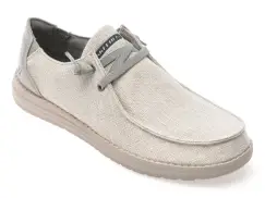 Mocasini SKECHERS gri, MELSON, din material textil imagine
