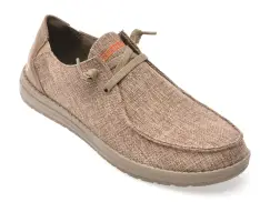Mocasini SKECHERS gri, MELSON, din material textil imagine