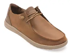 Mocasini SKECHERS maro, MELSON, din piele naturala imagine