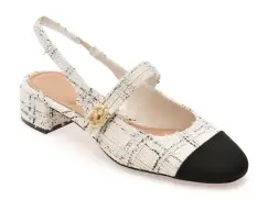 Pantofi ALDO alb-negru, AGATHE 122, din material textil imagine