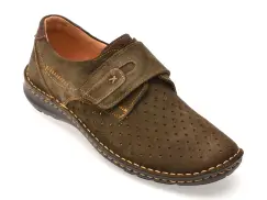 Pantofi BITE THE BULLET kaki, 9583, din piele intoarsa imagine