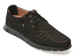 Pantofi BITE THE BULLET negri, OY2090, din nabuc imagine