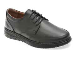 Pantofi BITE THE BULLET negri, RZ002, din piele naturala imagine