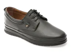 Pantofi BITE THE BULLET negri, RZ007, din piele naturala imagine