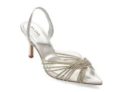 Pantofi eleganti ALDO argintii, 13542500, din piele ecologica imagine