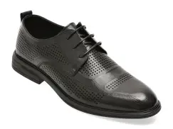Pantofi eleganti BITE THE BULLET negri, 25C2118, din piele naturala imagine