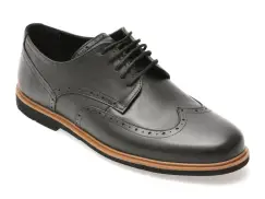 Pantofi eleganti BITE THE BULLET negri, TUR101, din piele naturala imagine