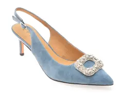 Pantofi eleganti EPICA albastri, 4A386, din piele intoarsa imagine