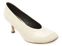 Pantofi eleganti EPICA albi, 639801, din piele naturala lacuita imagine