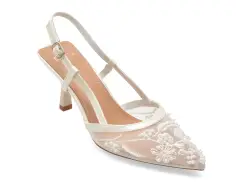 Pantofi eleganti EPICA albi, 9166, din material textil imagine