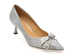 Pantofi eleganti EPICA argintii, 65057, din piele naturala imagine