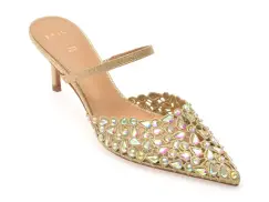 Pantofi eleganti EPICA aurii, 101605, din material textil imagine