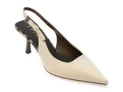 Pantofi eleganti EPICA bej, 26P2061, din material textil imagine