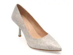 Pantofi eleganti EPICA gri, E301, din piele naturala imagine