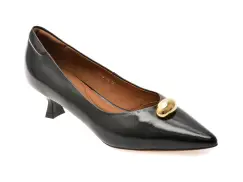 Pantofi eleganti EPICA negri, D97727, din piele naturala imagine