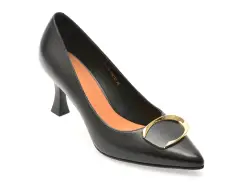 Pantofi eleganti EPICA negri, E296, din piele naturala imagine