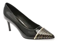 Pantofi eleganti EPICA negri, E35270A, din piele naturala lacuita imagine