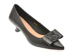 Pantofi eleganti EPICA negri, H03, din piele naturala imagine