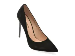 Pantofi eleganti EPICA PREMIUM negri, 249836, din piele intoarsa imagine