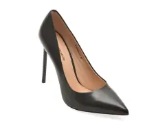Pantofi eleganti EPICA PREMIUM negri, 249836, din piele naturala imagine