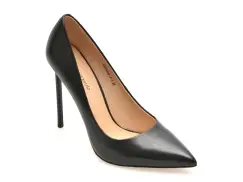Pantofi eleganti EPICA PREMIUM negri, 249836, din piele naturala imagine