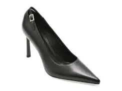 Pantofi eleganti EPICA PREMIUM negri, 6451D2, din piele naturala imagine