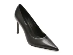 Pantofi eleganti EPICA PREMIUM negri, HF1427, din piele naturala imagine